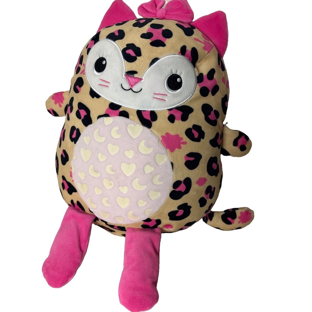 Kids Preferred Cuddle Pals Kitty Cat leopard print glows in the dark 13 in plush